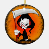 Grim Reaper Cartoon Keramisch Ornament (Voorkant)