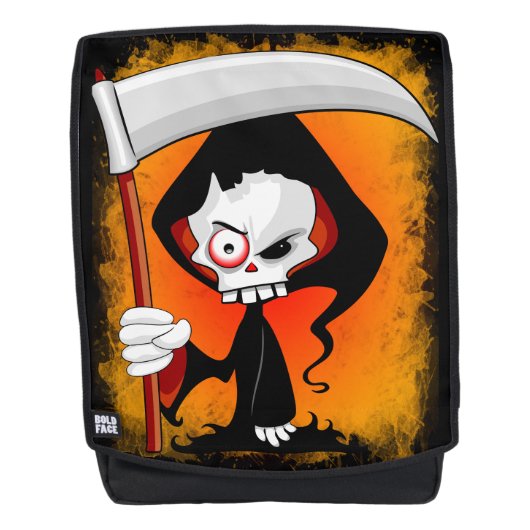 Grim Reaper Cartoon Rugtassen (Voorkant)