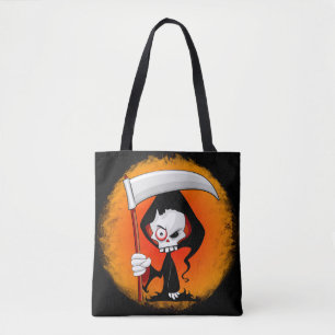 Grim Reaper Creepy Funny Cartoon Draagtas