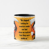 Grim Reaper Creepy Funny Cartoon Mok (Midden)