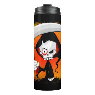 Grim Reaper Creepy Funny Cartoon Thermosbeker