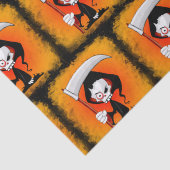 Grim Reaper Creepy Funny Cartoon Tissuepapier (Detail)