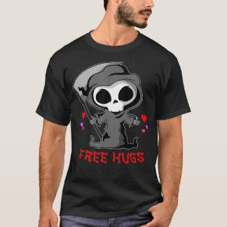 Grim Reaper Death Free Hugs Easy Funny Halloween T-shirt
