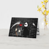 Grim Reaper Death Kaart (Gele Bloem)