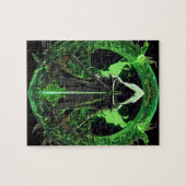 Grim Reaper-embleem in groen6 Legpuzzel (Horizontaal)