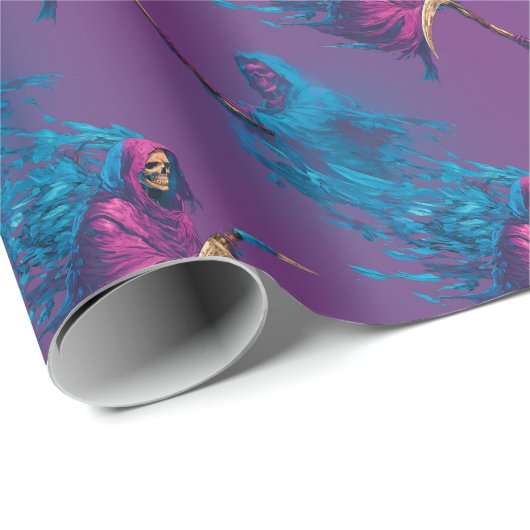 Grim Reaper Glow - Haunted Death Figure Cadeaupapier (Rol Hoek)