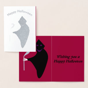 Grim Reaper Halloween Folie Card Kaarten