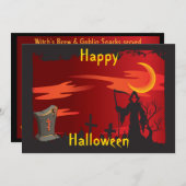 Grim Reaper Halloween Party Invitation (Devant / Derrière)