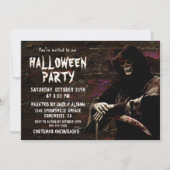 Grim Reaper Halloween Party Kaart (Voorkant)