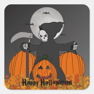 Grim Reaper Halloween Stickers