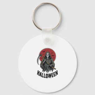 Grim Reaper Halloween Vintage Gravure Kunst_1 Sleutelhanger