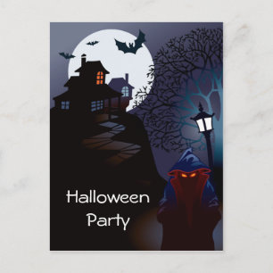 Grim Reaper Haunted Halloween Party Invitation Uitnodiging Briefkaart