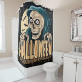 Grim Reaper Horror Halloween Douchegordijn (In situ)