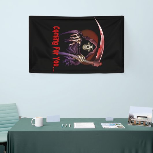 Grim Reaper komt voor je Halloween Spandoek (Beurs)