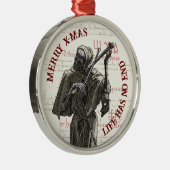 Grim Reaper Merry Xmas Ornament Charm (Rechts)