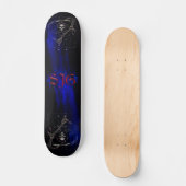 Grim Reaper met blauwe vlammen Skateboard (Voorkant)