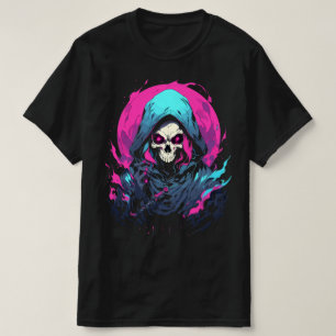 Grim Reaper Neo schedel, de dood zelf T-shirt