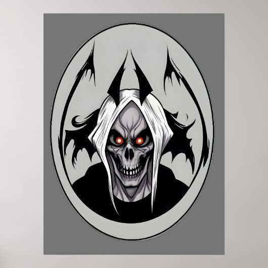 Grim Reaper of the Blazing Eyes Halloween Poster (Devant)