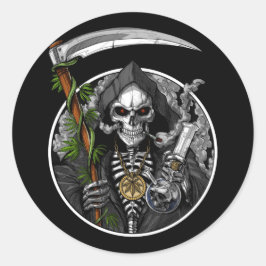 Grim reaper roken wiet enge sticker