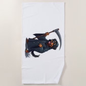 Grim Reaper Rottweiler Dog Strandlaken (Voorkant)