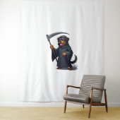 Grim Reaper Rottweiler Dog Wandkleed (In situ)
