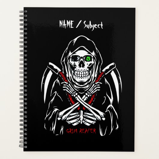 Grim Reaper Scythe Décès Skeleton Bones Halloween (Devant)