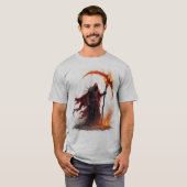 Grim reaper scythe t-shirt imprimé (Devant entier)