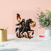 Grim Reaper Skeleton équitation Horse Flames (Mariage)