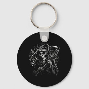 Grim Reaper Skull Death Scythe Dead Gothic Horror Sleutelhanger
