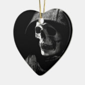 Grim Reaper Skull Keramisch Ornament (Links)