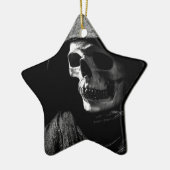 Grim Reaper Skull Keramisch Ornament (Links)