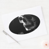 Grim Reaper Skull Ovale Sticker (Envelop)