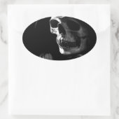 Grim Reaper Skull Ovale Sticker (Tas)