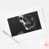 Grim Reaper Skull Rechthoekige Sticker (Envelop)