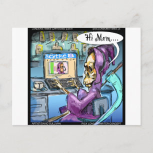 Grim Reaper & Skythe Grappige Cadeau Kaarten & T-s