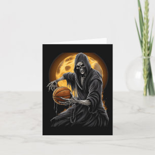 Grim Reaper Spelen Basketbal Graphic T - shirts vo Kaart
