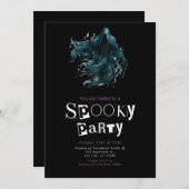 Grim Reaper Spooky Halloween Party Kaart (Voorkant / Achterkant)