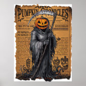 Grim Reaper  stijl Halloween krant Poster (Voorkant)