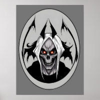 Grim Reaper van het Blazing Eyes Halloween Poster