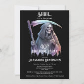 Grim Reaper Verrassing 40ste Verjaardagsfeest Kaart (Voorkant)