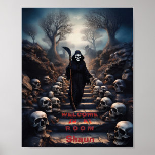 Grim Reaper Welkom op mijn kamer Poster