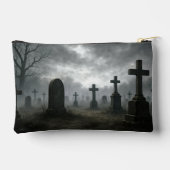 Grim Reaper Zippered Bag with Graveyard Design Etui (Achterkant)