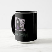 Grim Reaper's Assistent leuke grimmige maaier Mok (Voorkant links)