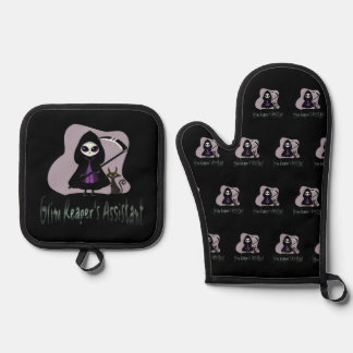 Grim Reaper's Assistent leuke grimmige maaier Ovenwant & Pannenlap Set