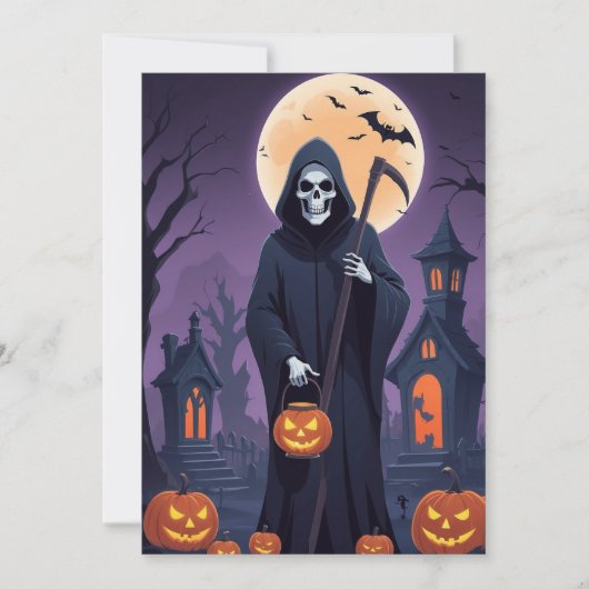 Grim Reaper's Greeting - Carte de voeux d'Hallowee (Devant)