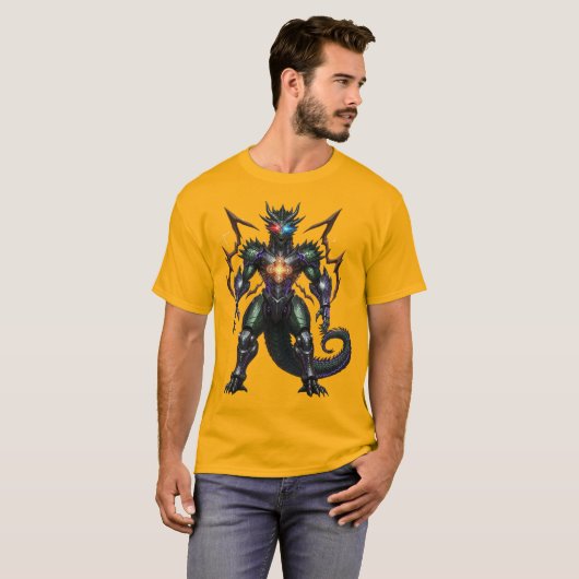 Grim Tech Dragon: Uw cybernetische rand. T-shirt (Voorkant volledig)