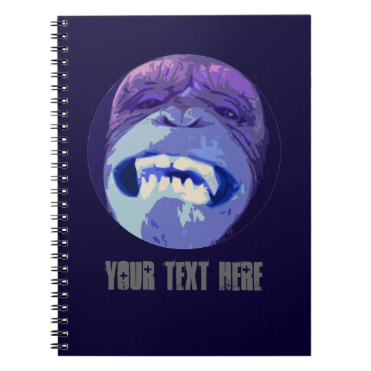 Grimaçant le carnet de notes à spirale de visage (Devant)