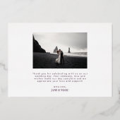 Grimace Mariage Real Foil 2 photos Merci Cartes (Verso)