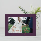 Grimace Mariage Real Foil 2 photos Merci Cartes (Debout devant)