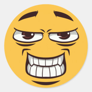 Grimacing Emoji Ronde Sticker